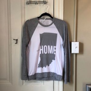 Indiana this is home baseball long sleeve tee